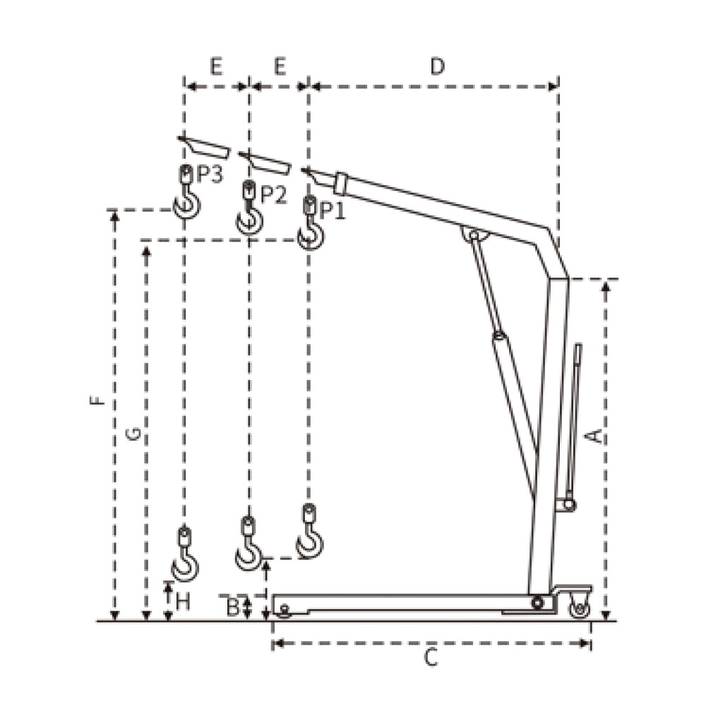 YIK Gravis Officium Foldable Euro Shop Crane